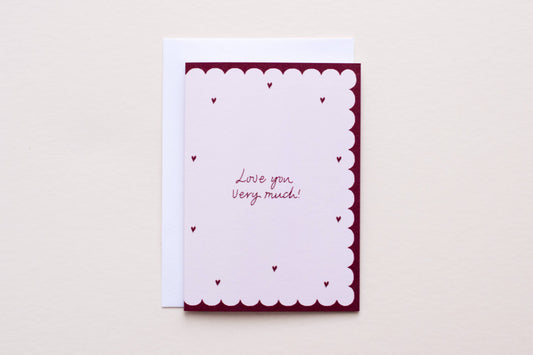 'Love You Very Much' Traditional Valentines Card