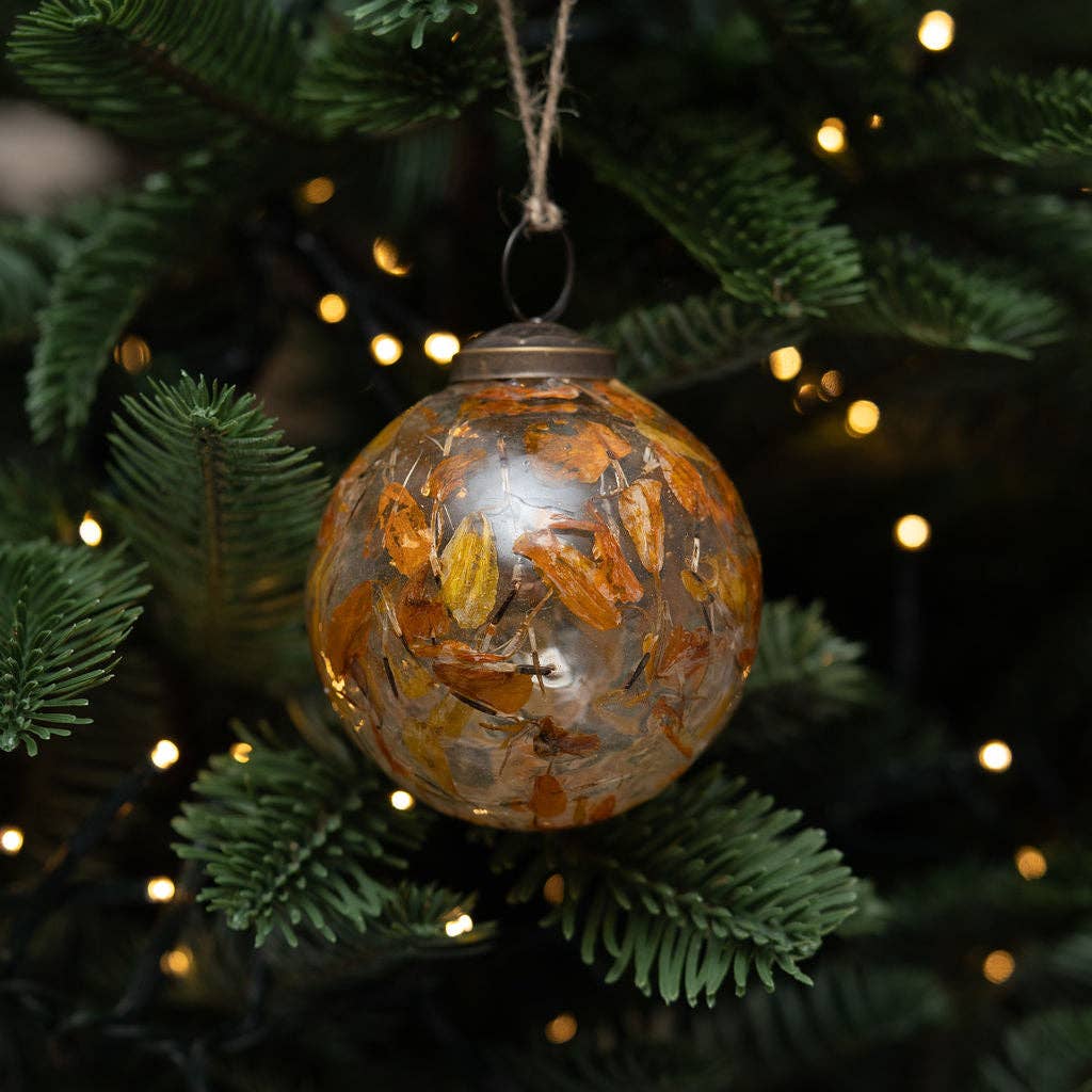 Amber Botanical Bauble
