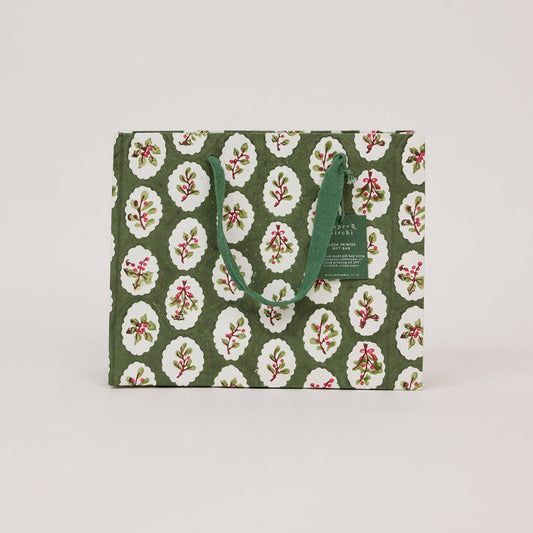 Block Printed Gift Bags (Medium) - Festive