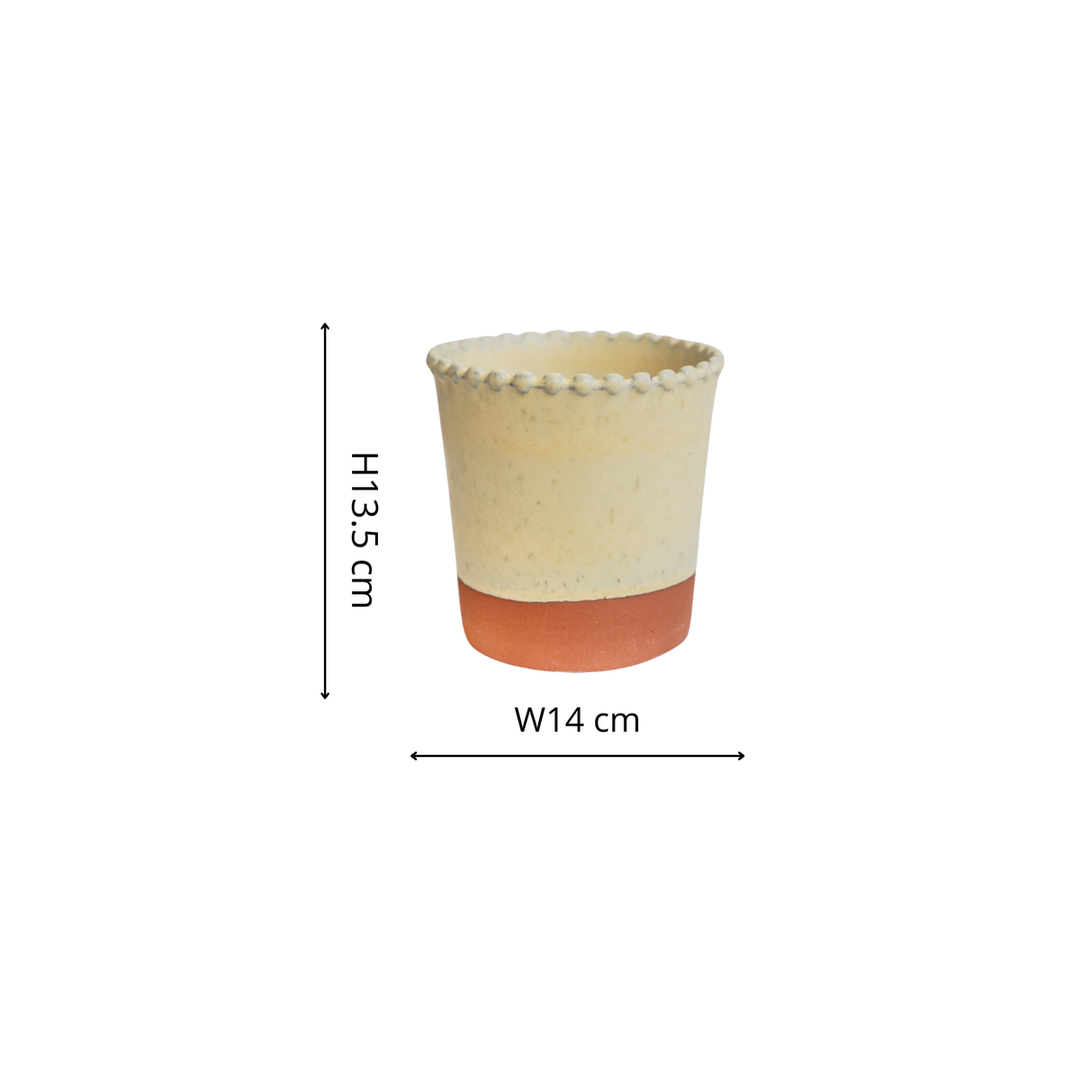 Adeline Beaded Edge Planter - Large