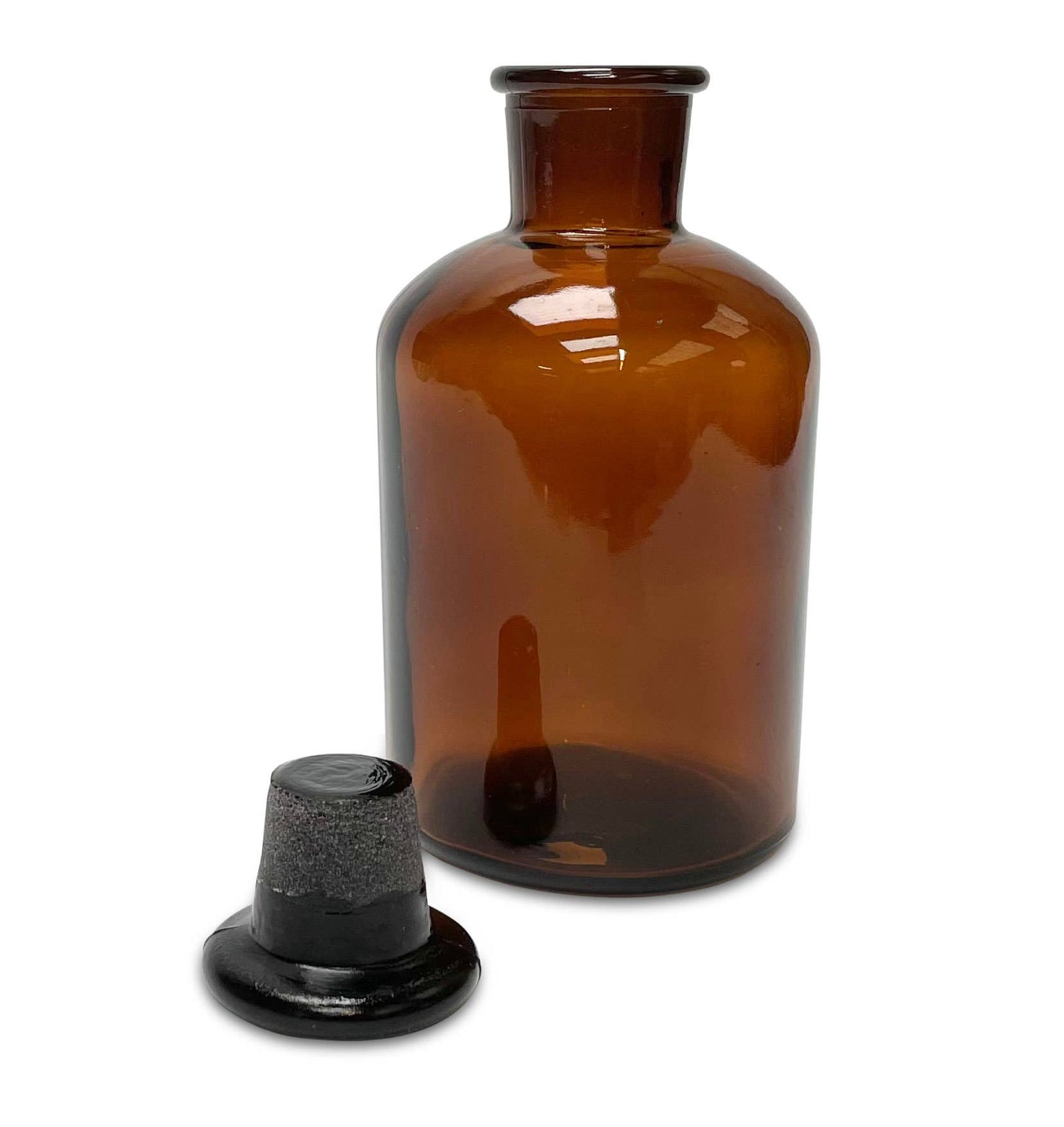 250ml Empty Brown Glass Stopper Bottle