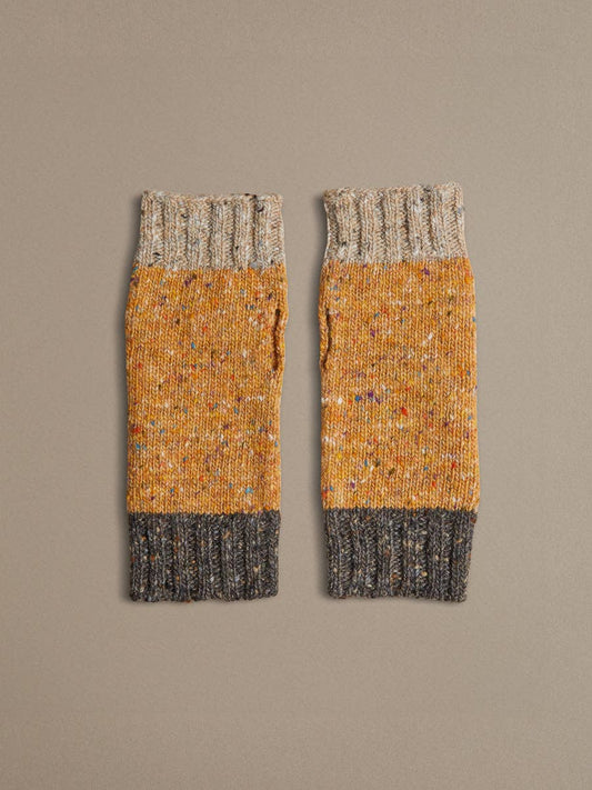 Rove Donegal Wool Wrist Warmers | Yellow Confetti