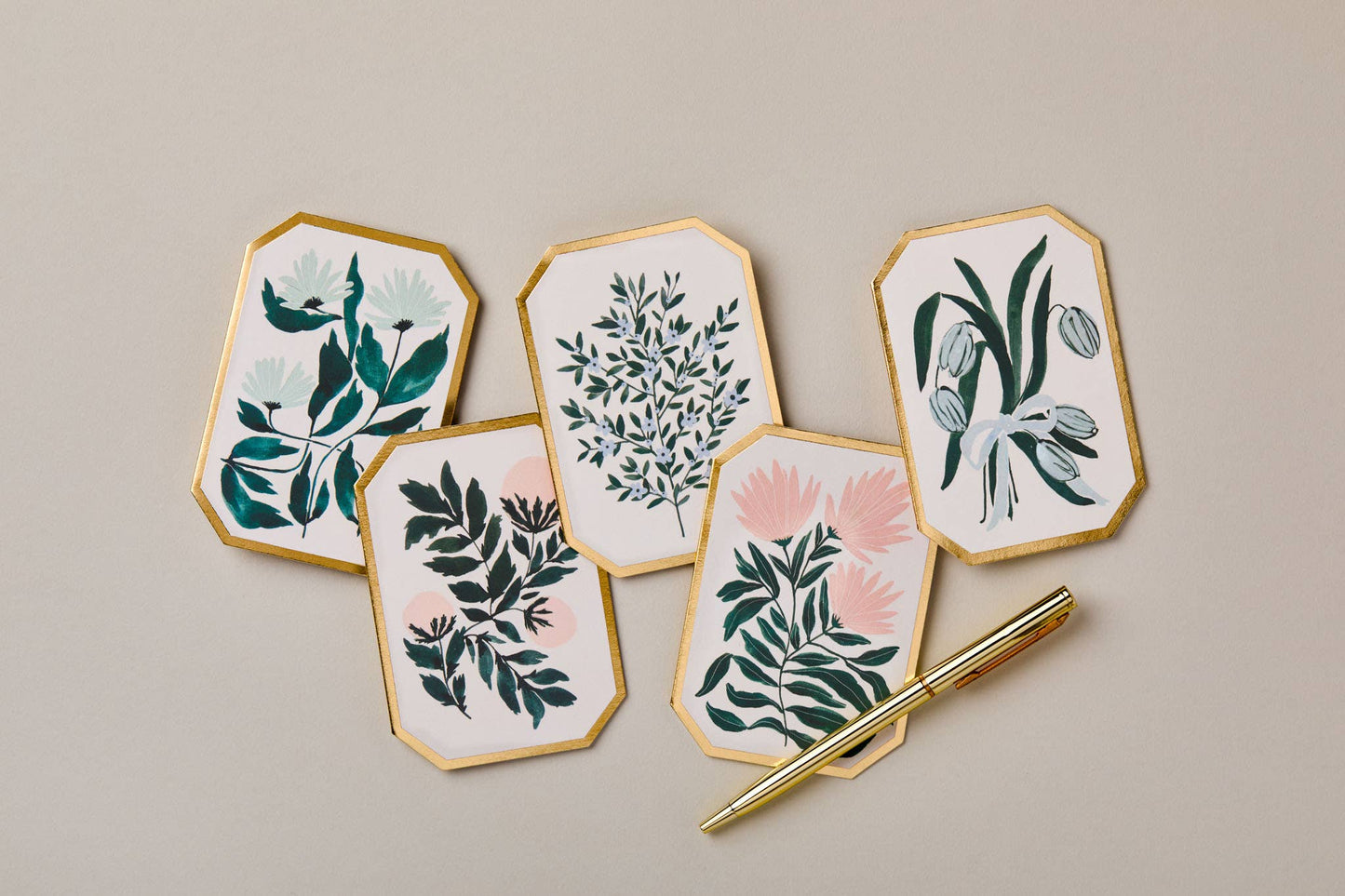 CHRYSANTHEMUM Botanical Die Cut Mini Card by Katie Housley