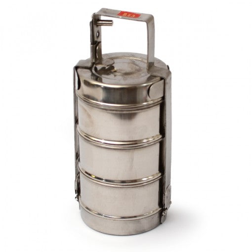 Tiffin Lunchbox - Round Stainless Steel 4-Tier