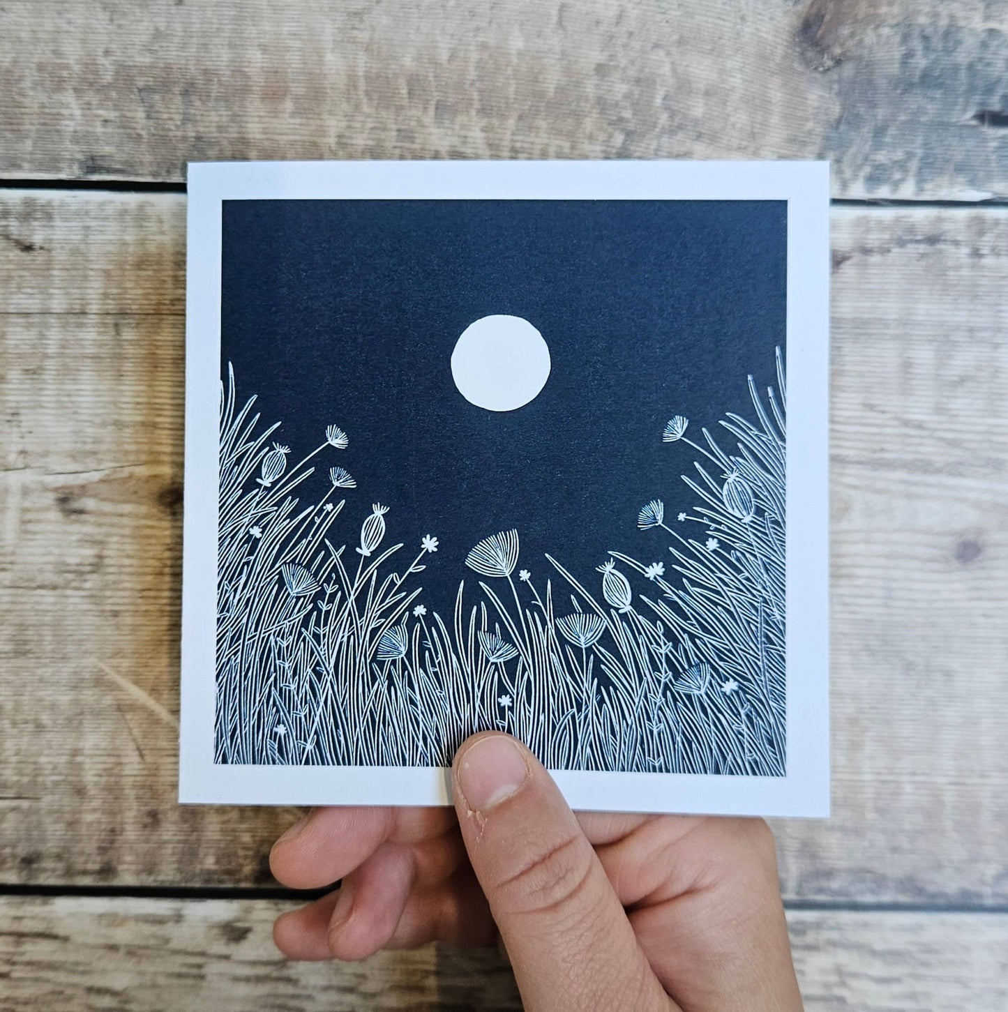 Quiet Night - Single Square Greetings Card