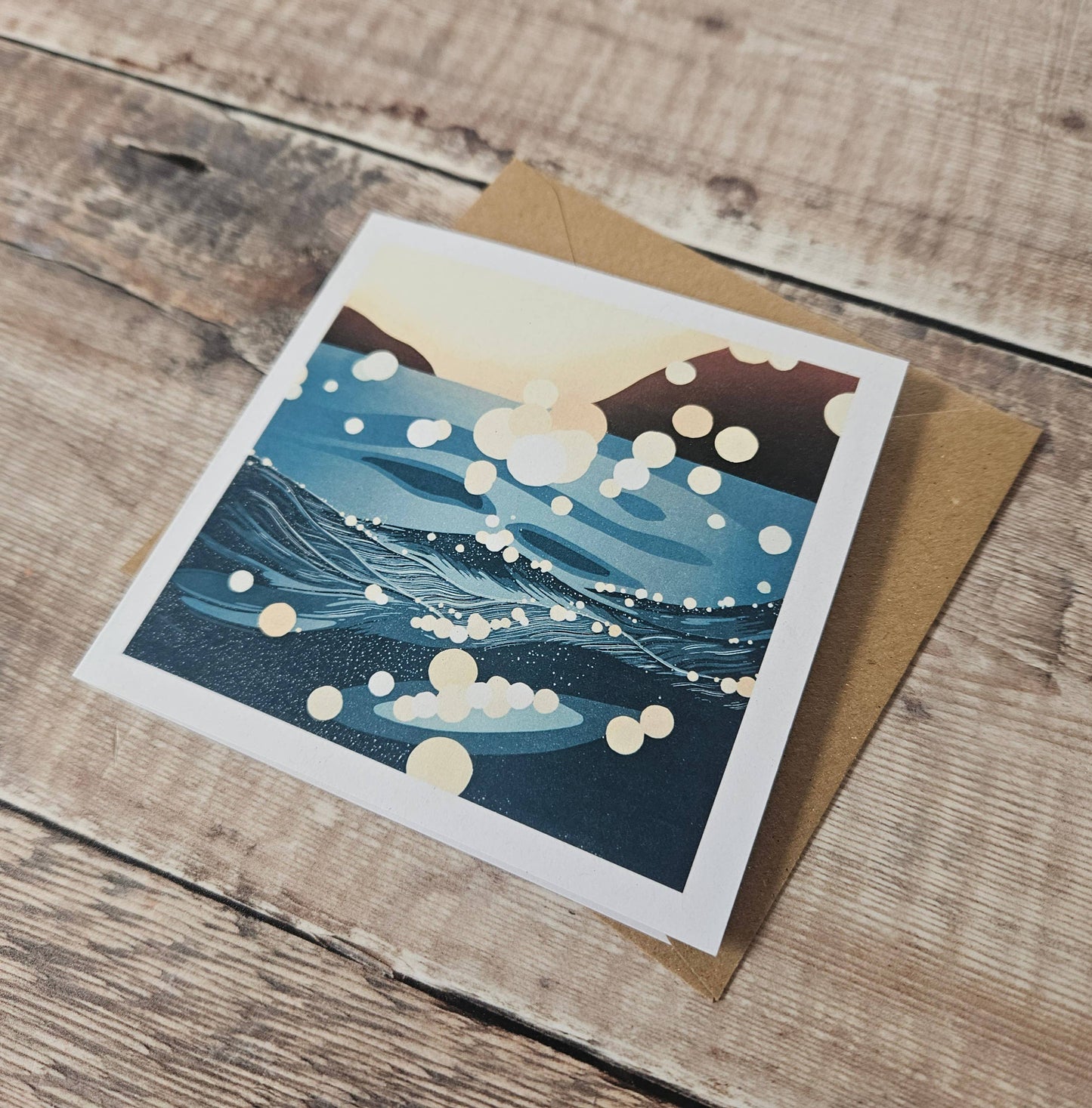 Bokeh - Single Square Greetings Card