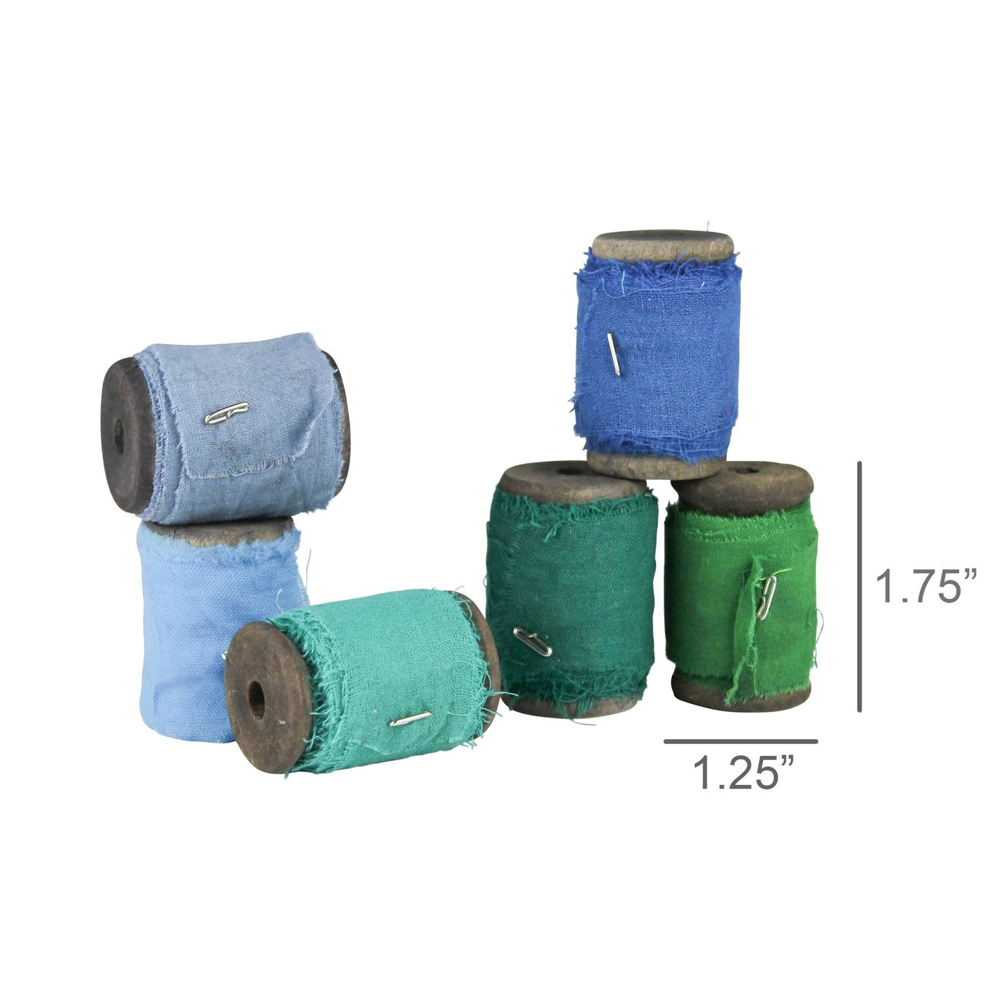 Sari Ribbon on Spool - Green/Blue (One Spool)