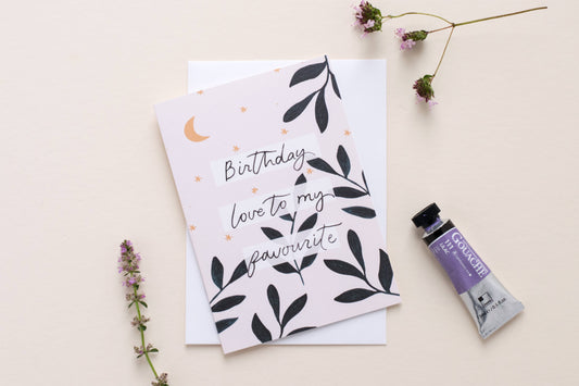 Birthday Love Pink Greeting Card