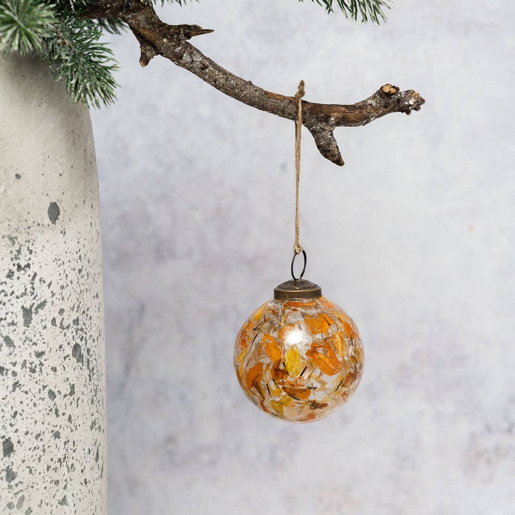Amber Botanical Bauble