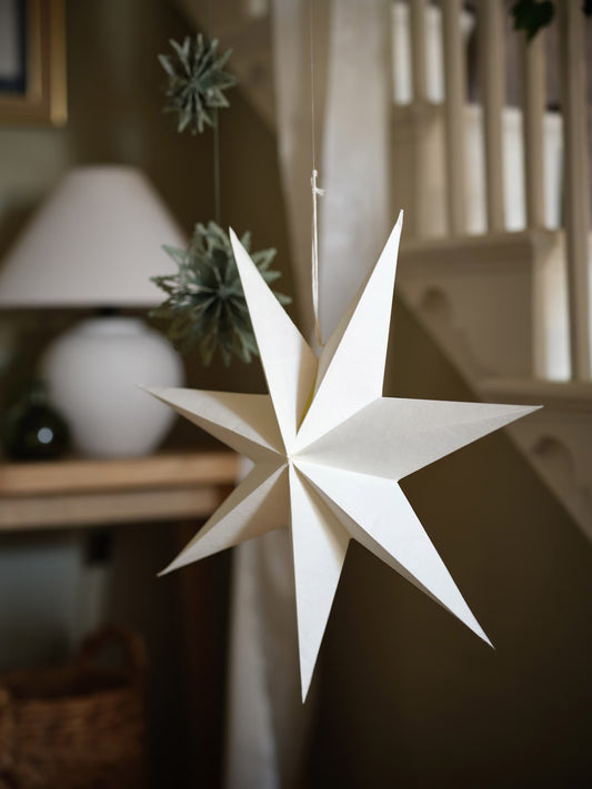 Festive Star - Made from up-cycled cotton paper