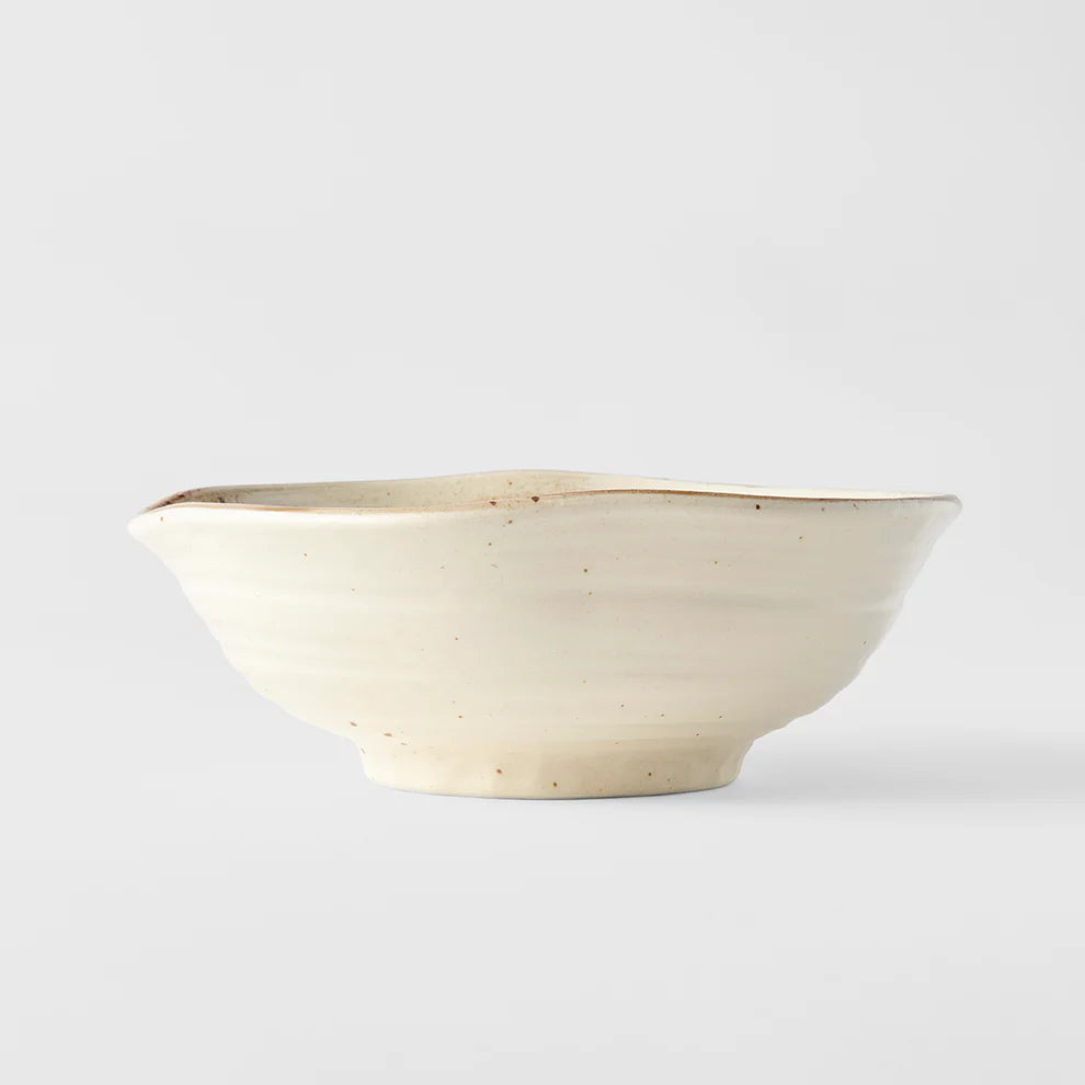Spiral Sand organic bowl 22.5cm-  Made In Japan