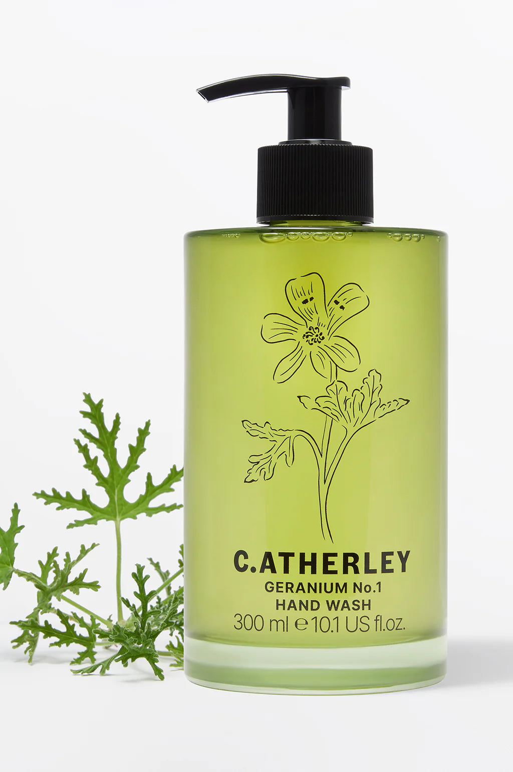 C Atherley No.1. Geranium Hand Wash 300ml British Made, 100% Natural Oils Paraben GMO Free