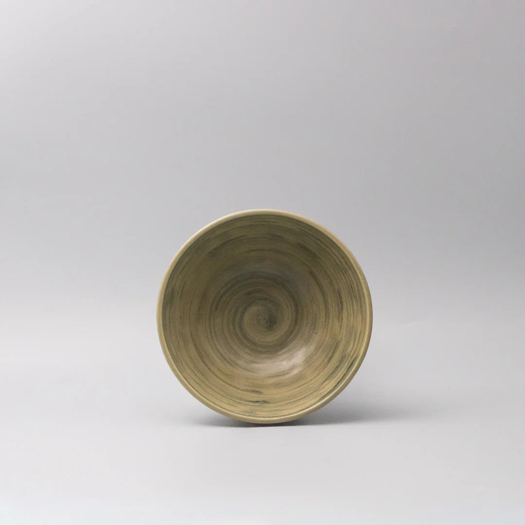 Washed Fern Udon Bowl 17cm - Made in Japan