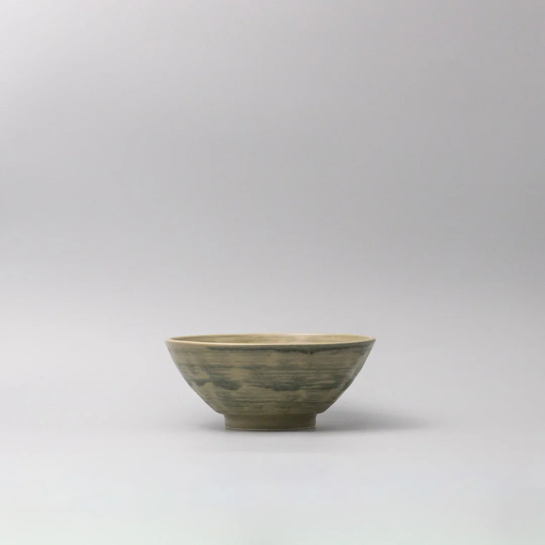 Washed Fern Udon Bowl 17cm - Made in Japan