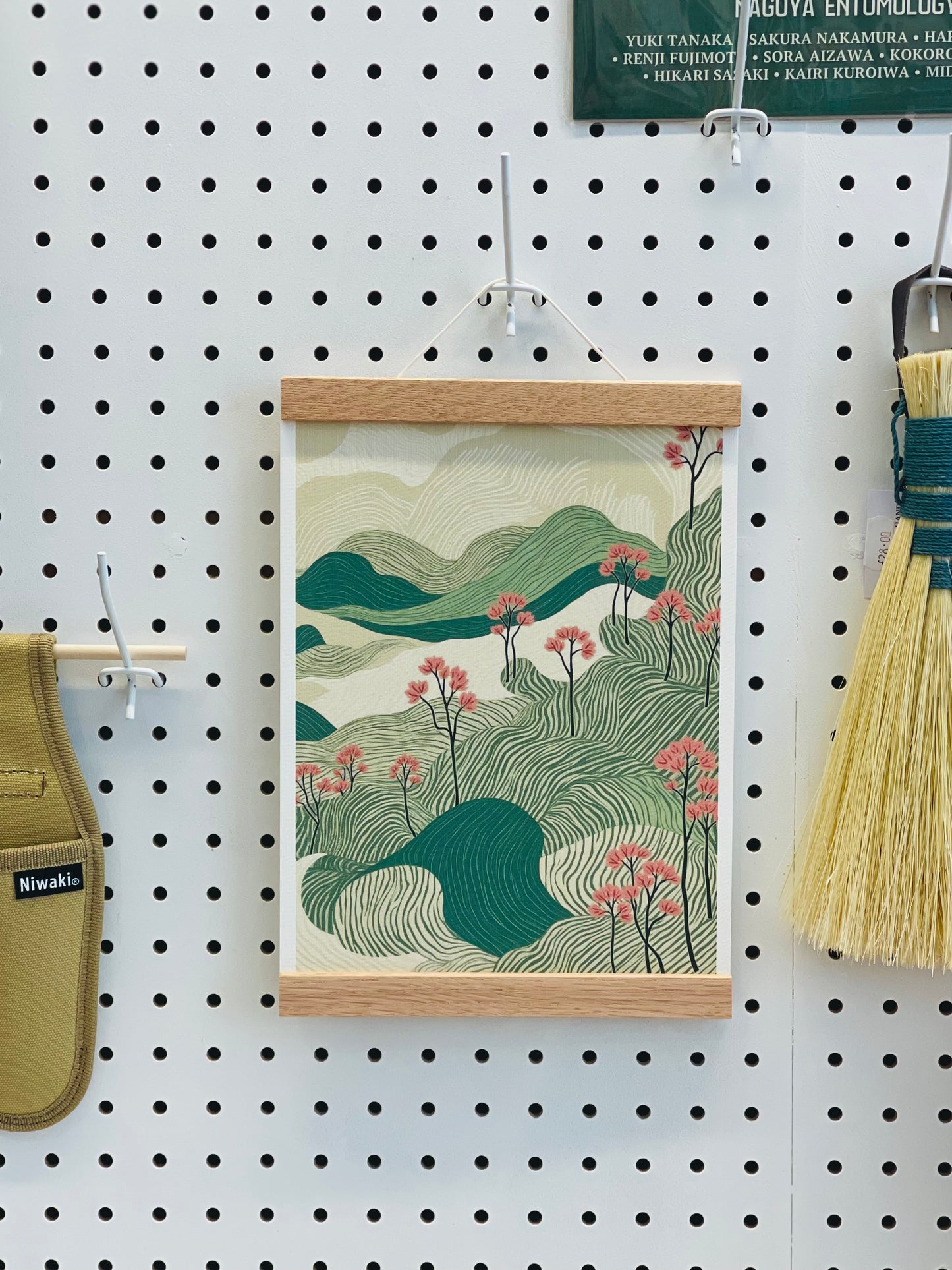 Magnetic Poster Hanger - Made with Oak
