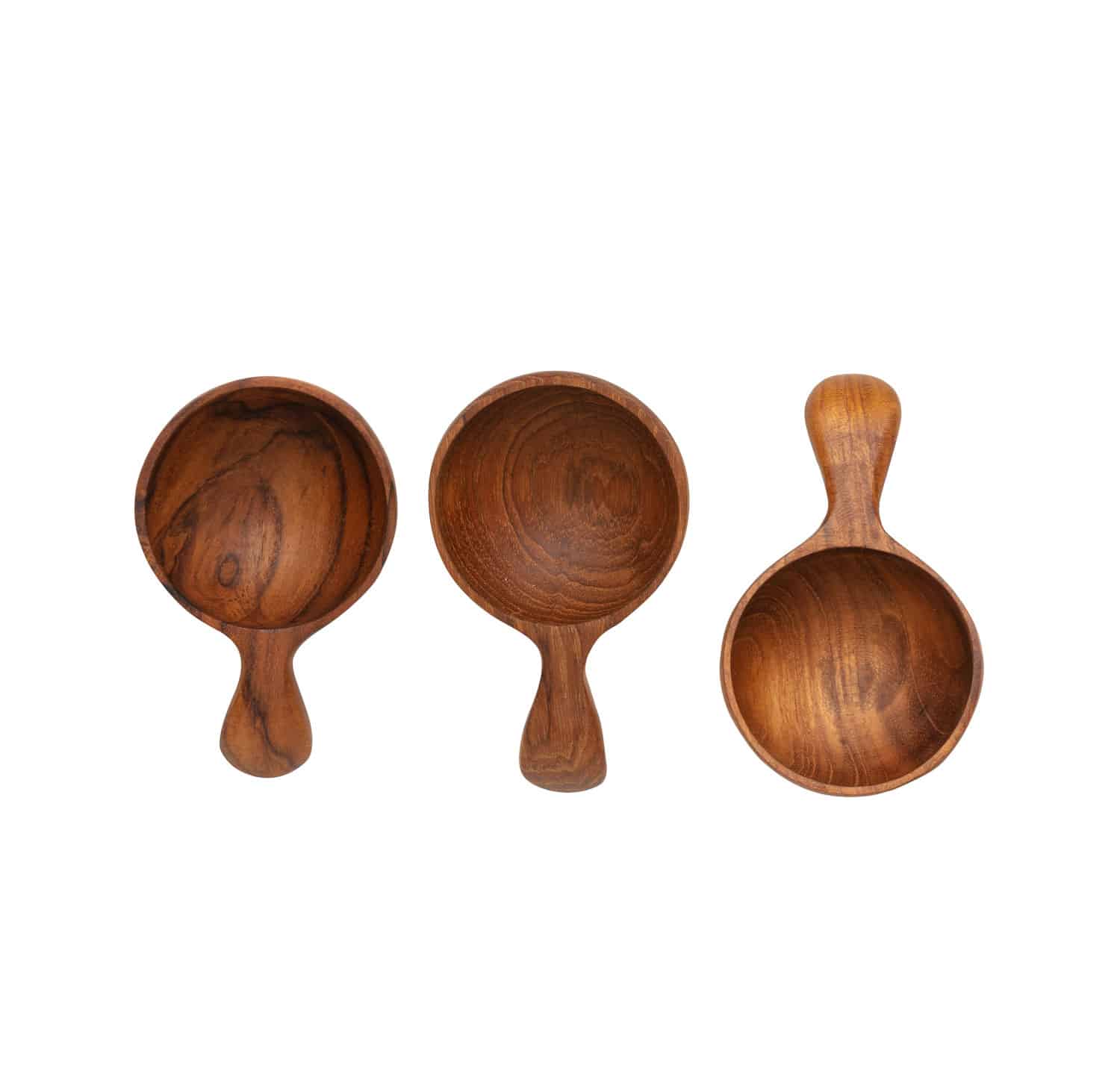 The Amuze Spoon is a versatile tool that can be used to serve appetizers or scoop up coffee and tea. Made from durable and reclaimed teak root wood, each piece boasts a unique, organic design and is food safe.
