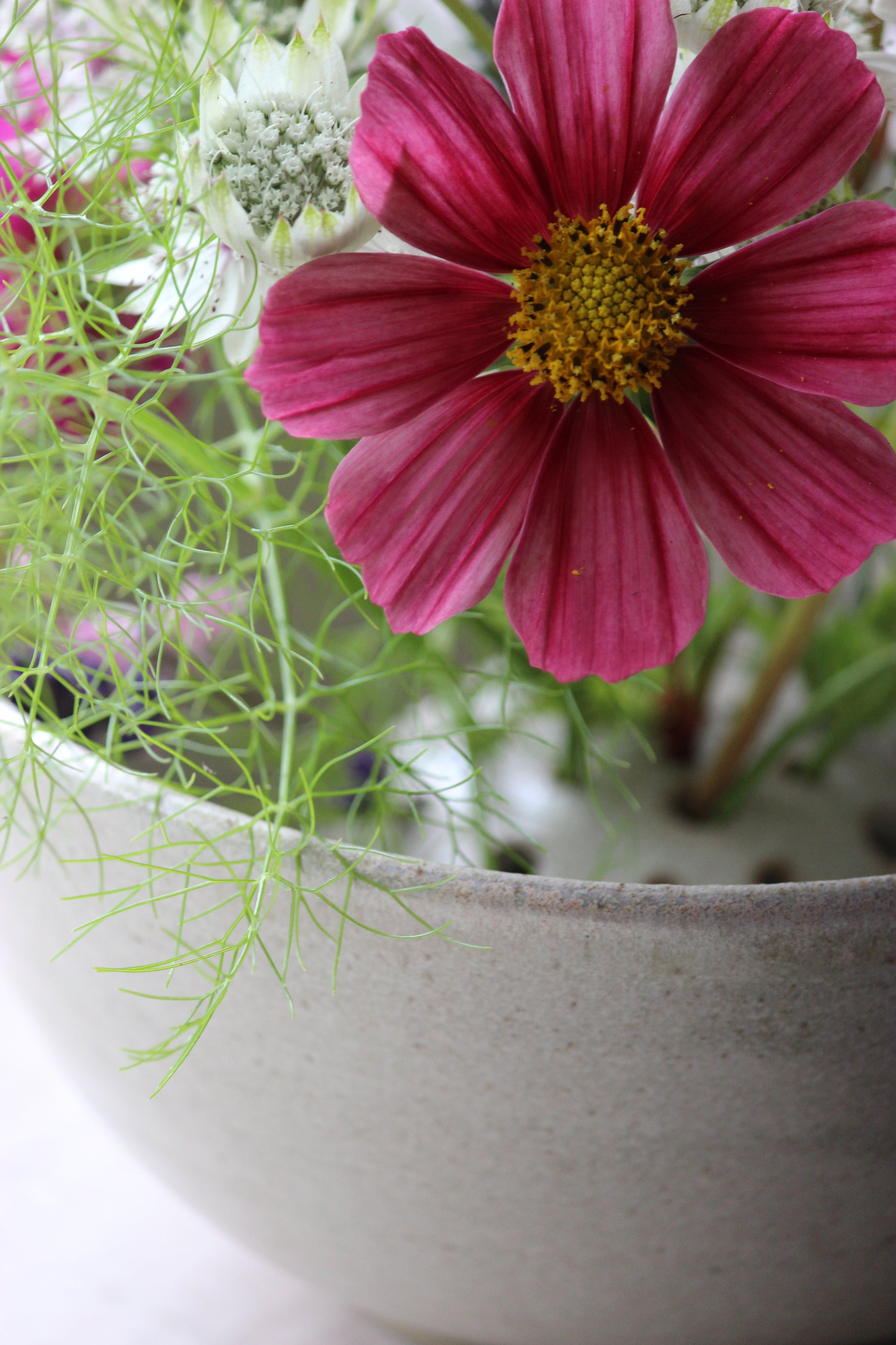 Flower Bowl for flower arranging, ideal for flower frog pin holders including hair pin frogs. Simply place the flower frog in water in bowl and add blooms.