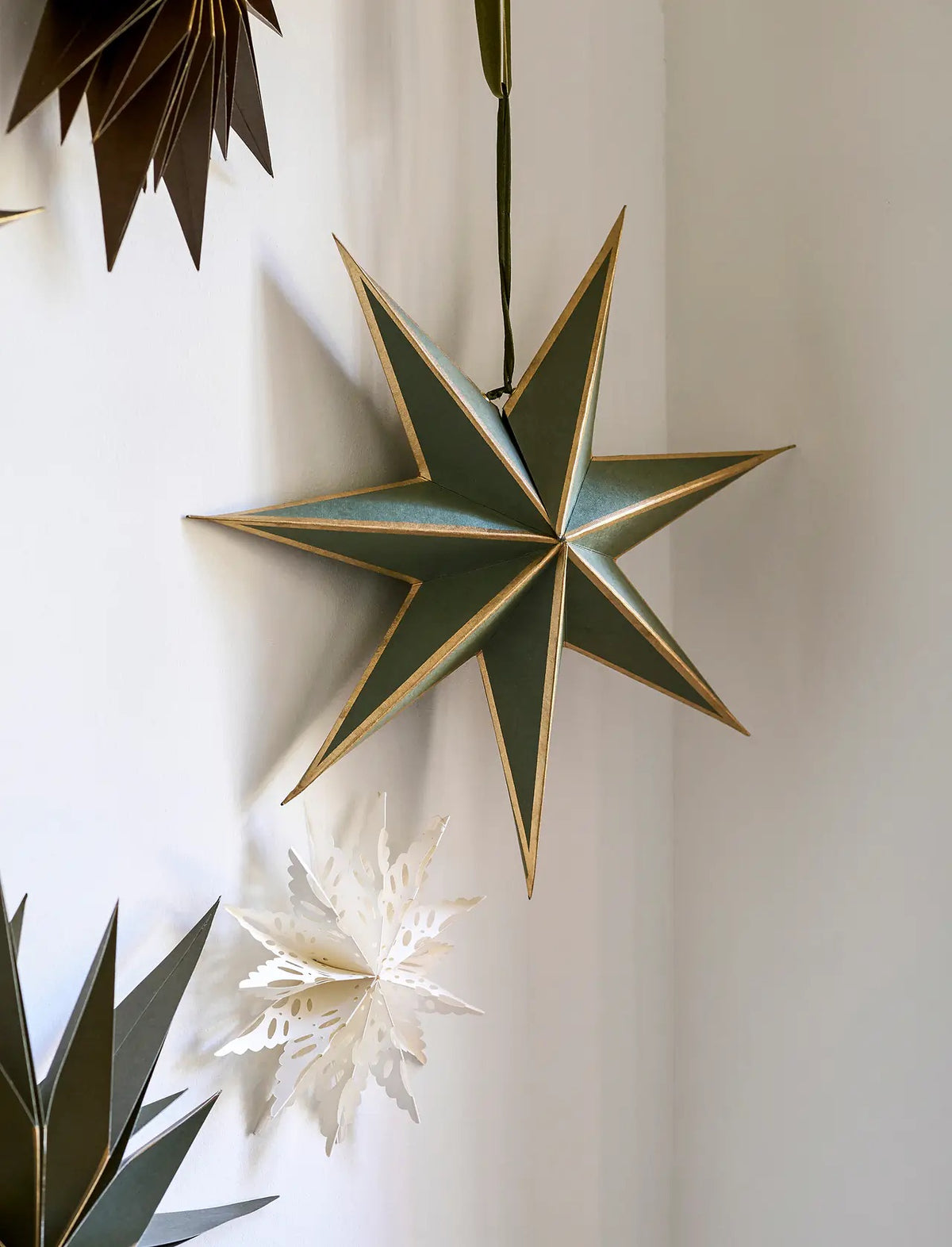 Christmas Star - Gold  (Made from up-cycled cotton paper)