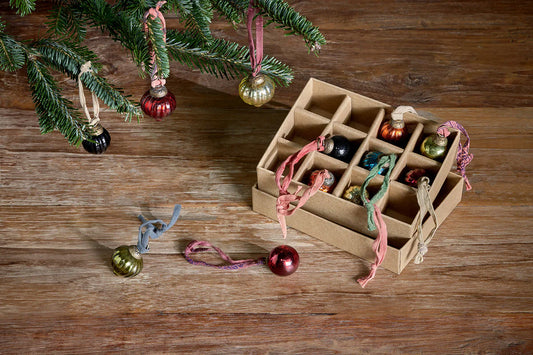 Nkuku Dew Drop Baubles - Box Set of 12