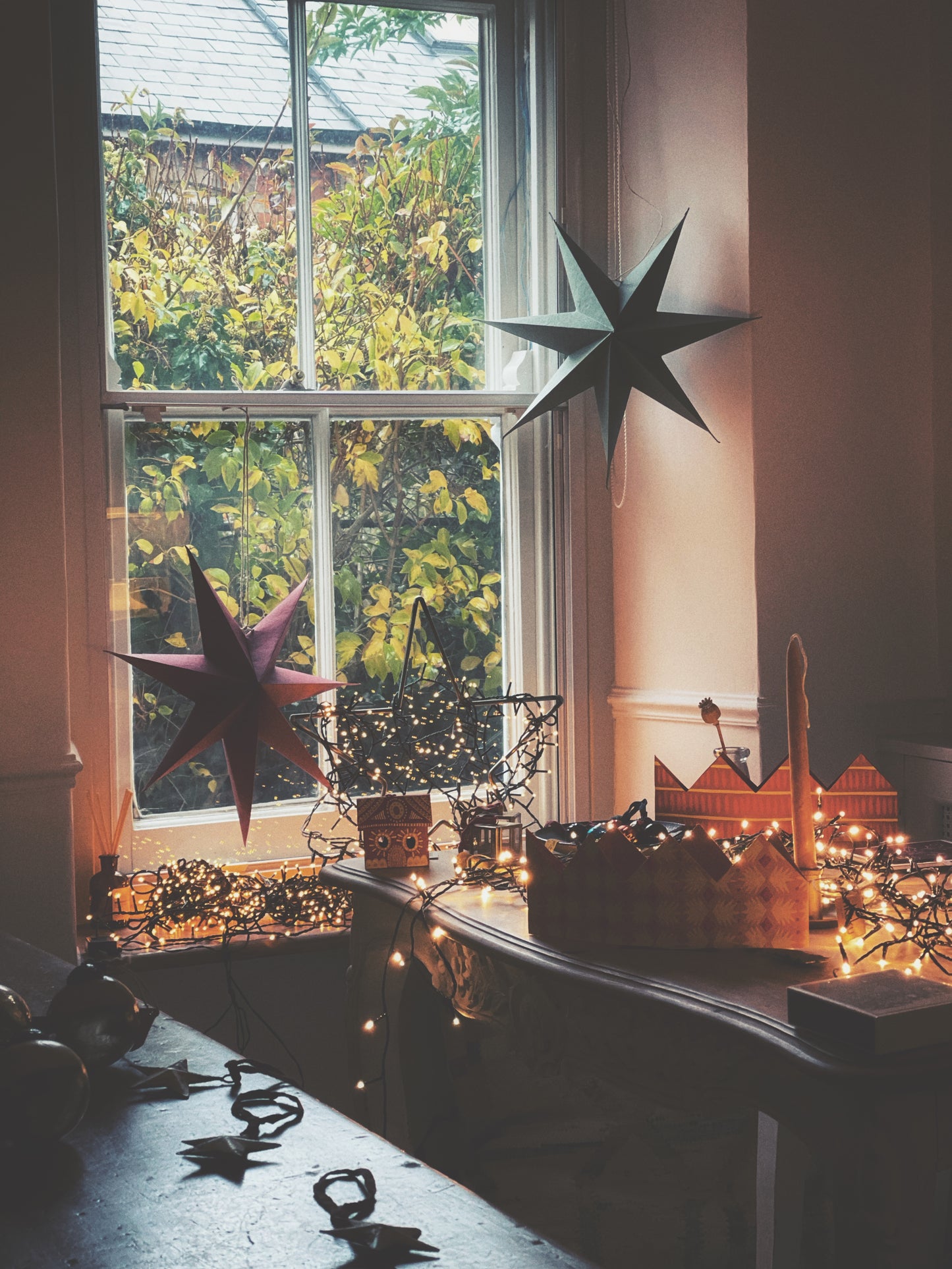 Festive Star - Made from up-cycled cotton paper