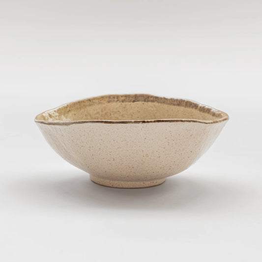 Flax Organic Uneven Medium Oval Bowl 21cm