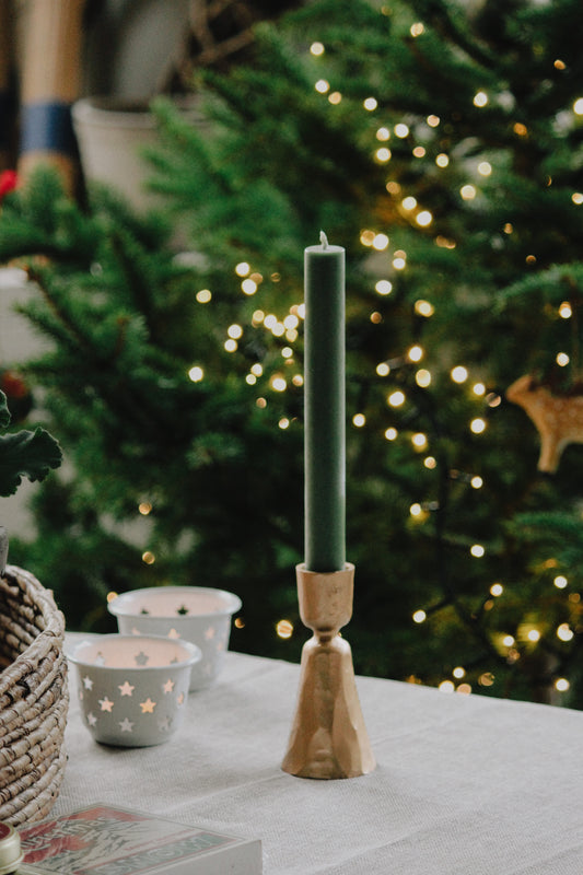 Orla Gold Coloured Metal Candlestick Holder