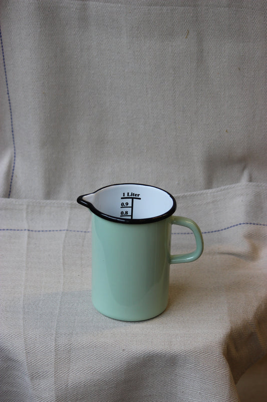1 litre Enamel Jug with Scale