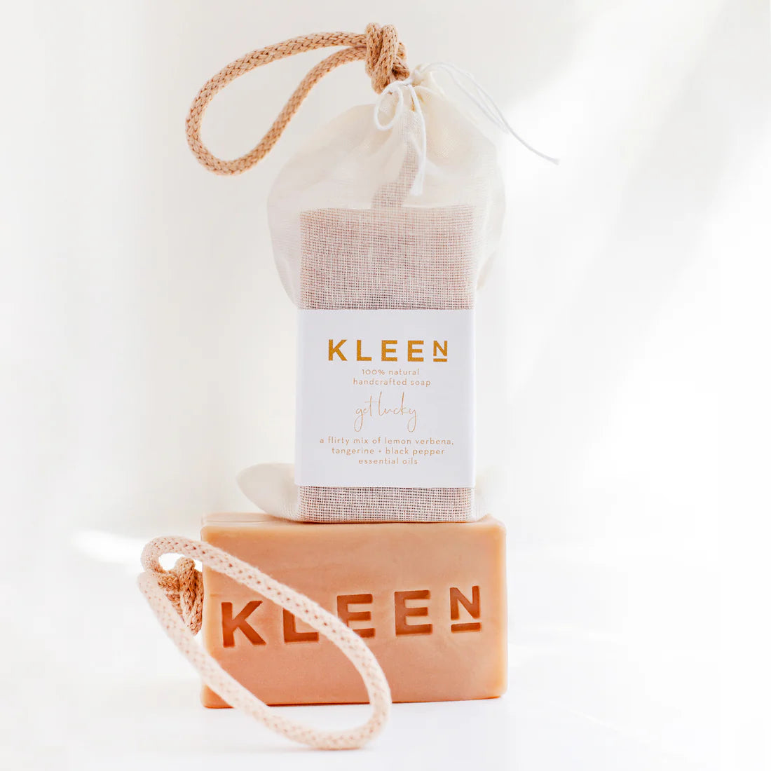 KLEEN 100% natural handcrafted soap on a rope