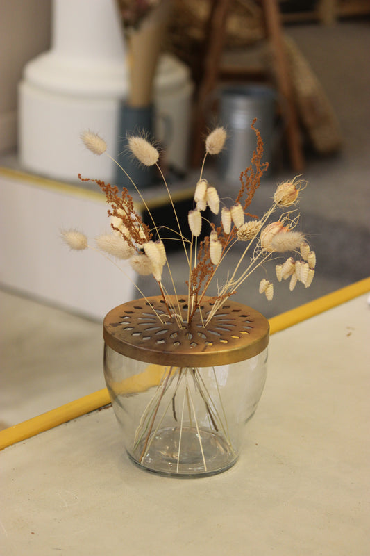 Nkuku Glass vase with lid 