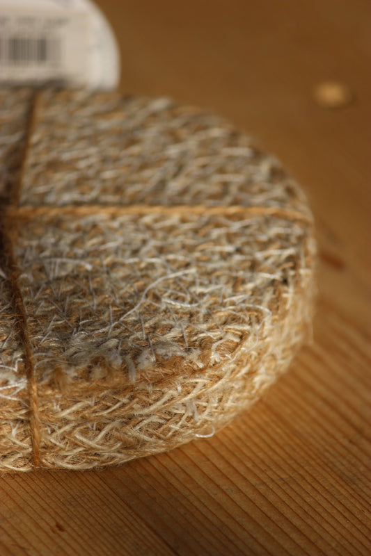 Jute Coasters, tied pack of four
