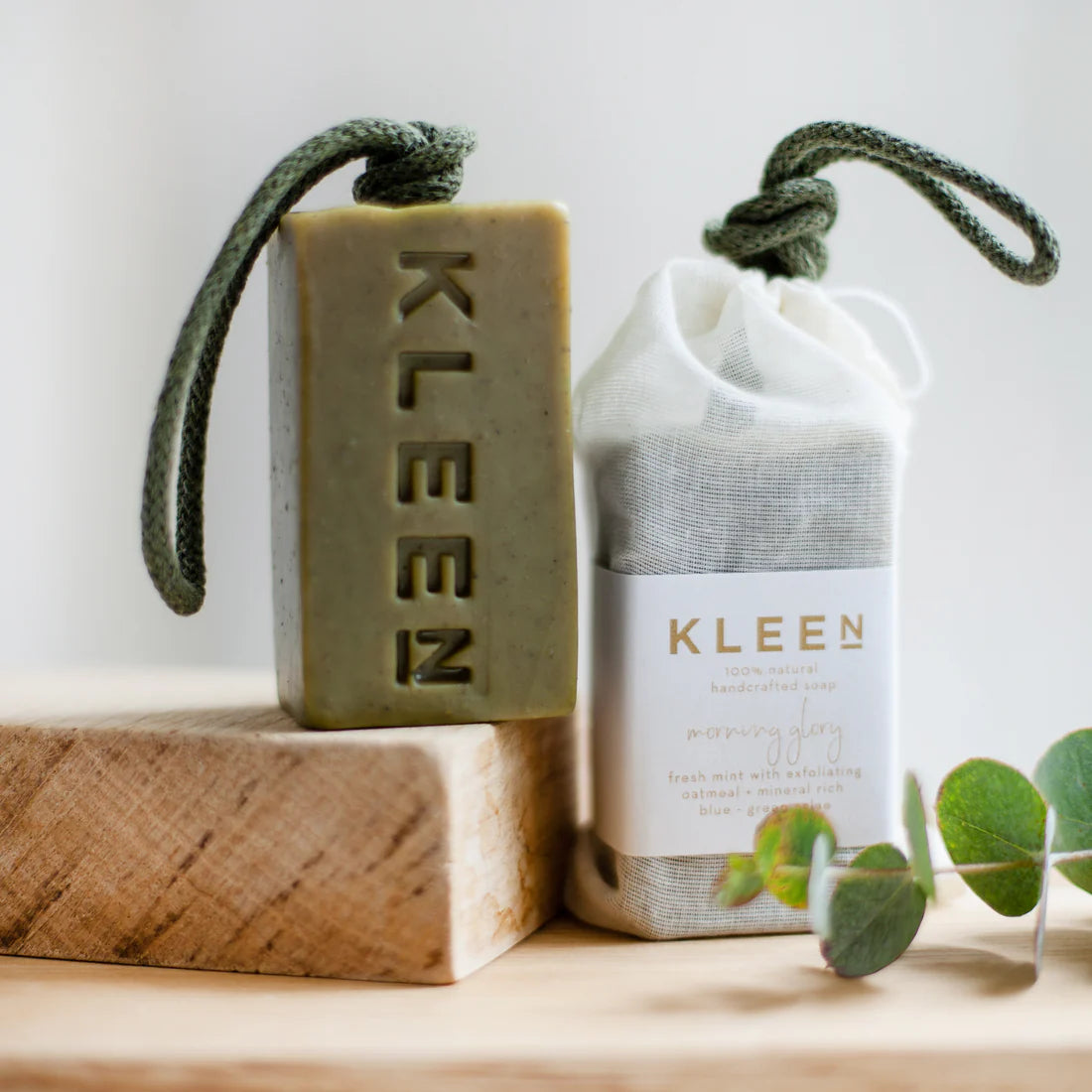 KLEEN 100% natural handcrafted soap on a rope