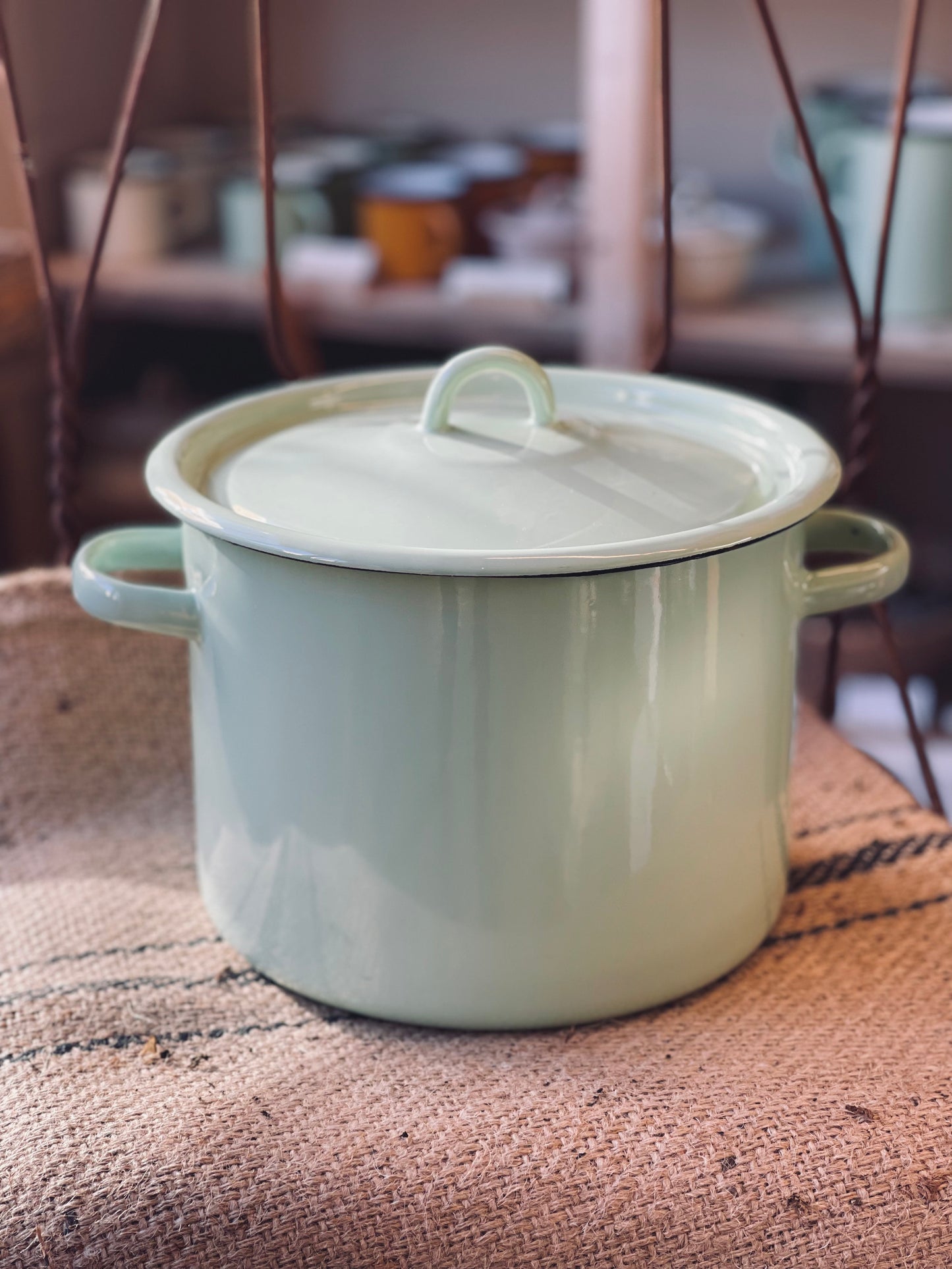 Ukrainian Enamel Large Cooking Pot