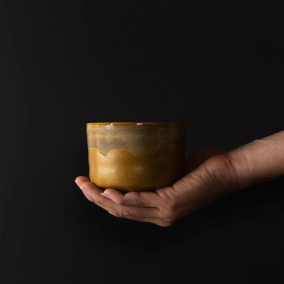Matcha Tea Bowl Caramel 400ml - Made in Japan