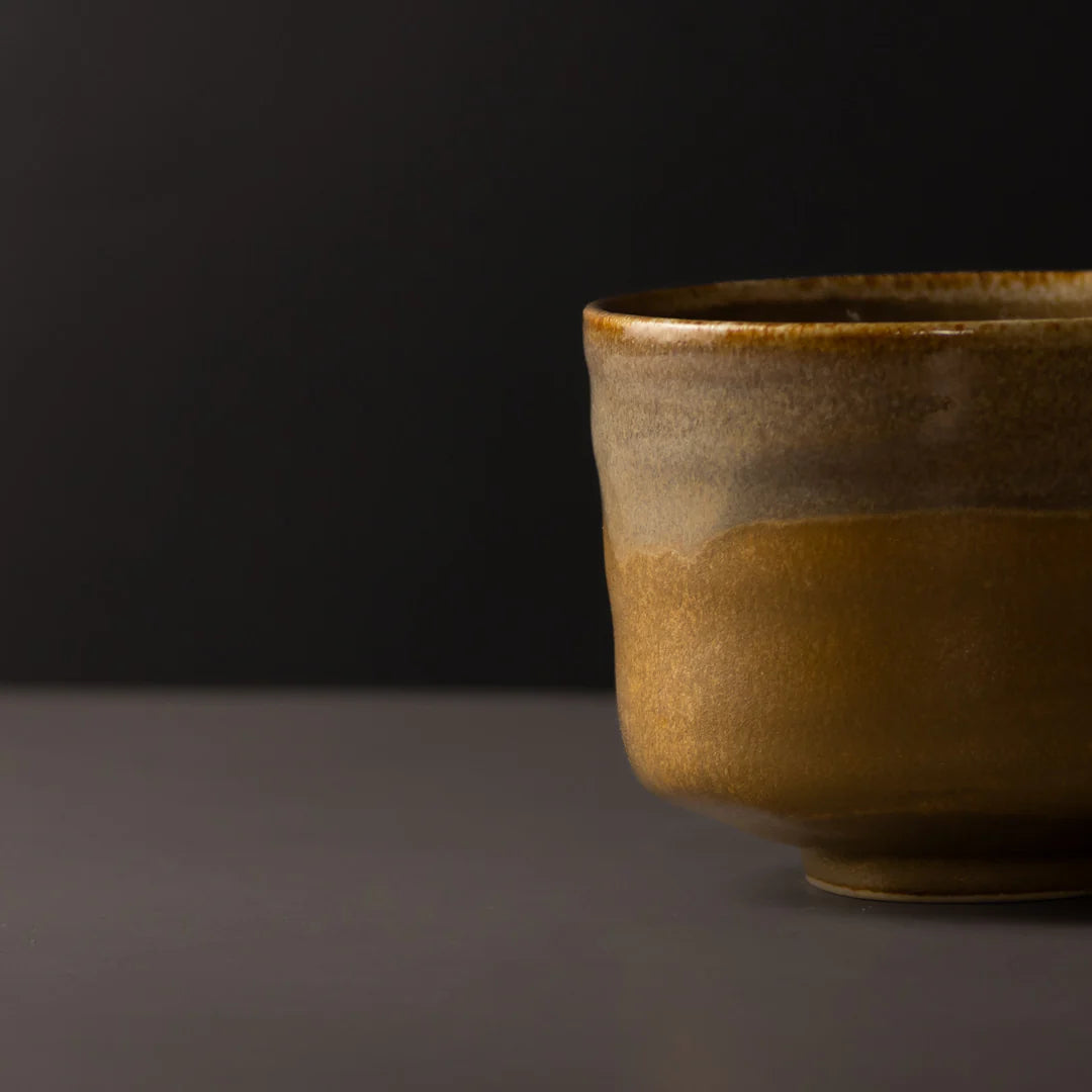 Matcha Tea Bowl Caramel 400ml - Made in Japan