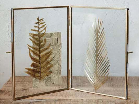 Nkuku Folded Danta Frame - Antique Brass