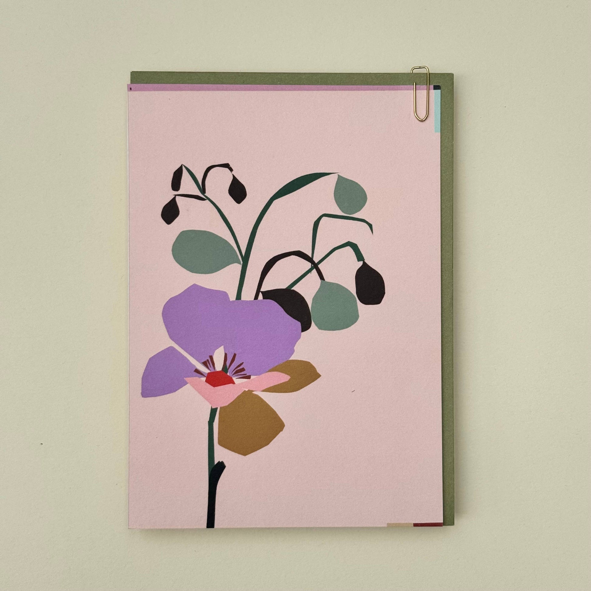 The 'Poppy' card from Pavilion’s Meadow collection features a delicate floral cut-out design, printed digitally on high-quality Callisto Diamond White Buckram Embossed 350gsm board. Blank inside, allowing you to add your own message. The card comes with a matching Olive Green envelope and is FSC certified, reflecting a commitment to sustainability. Thoughtfully designed and made in the UK, it measures 12 cm by 17 cm.
