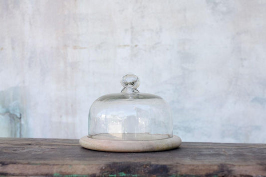Nkuku Recycled Glass Bell Dome - Clear Glass