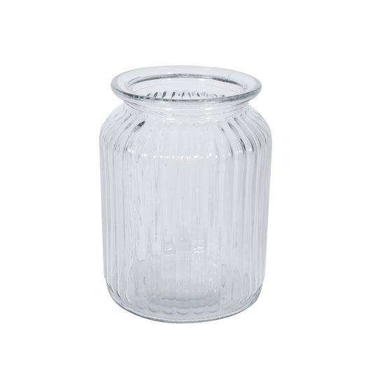 Ribbed Glass Vase