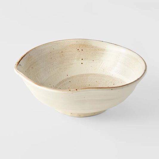 Spiral Sand organic bowl 22.5cm-  Made In Japan