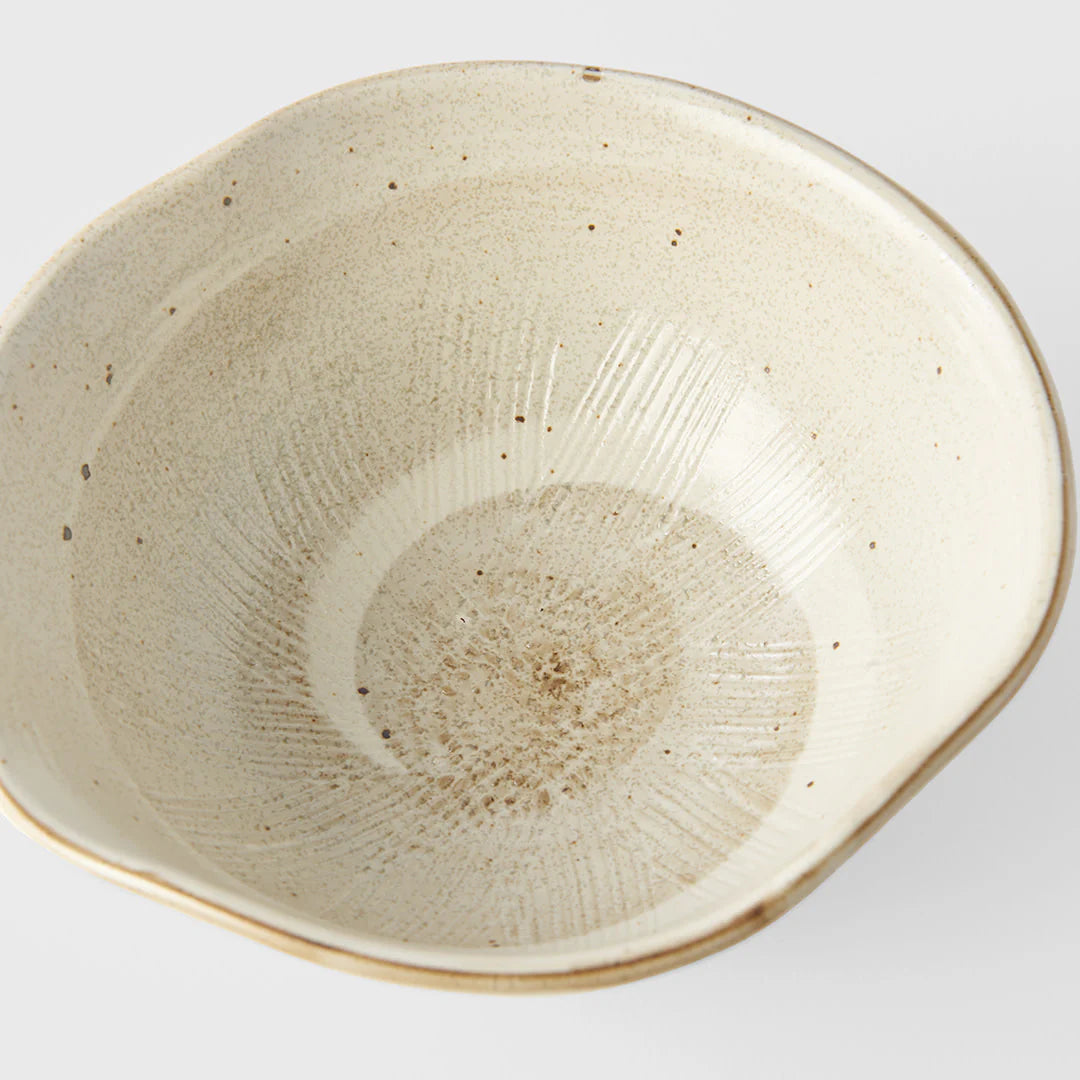 Spiral Sand organic bowl 18cm - Made In Japan