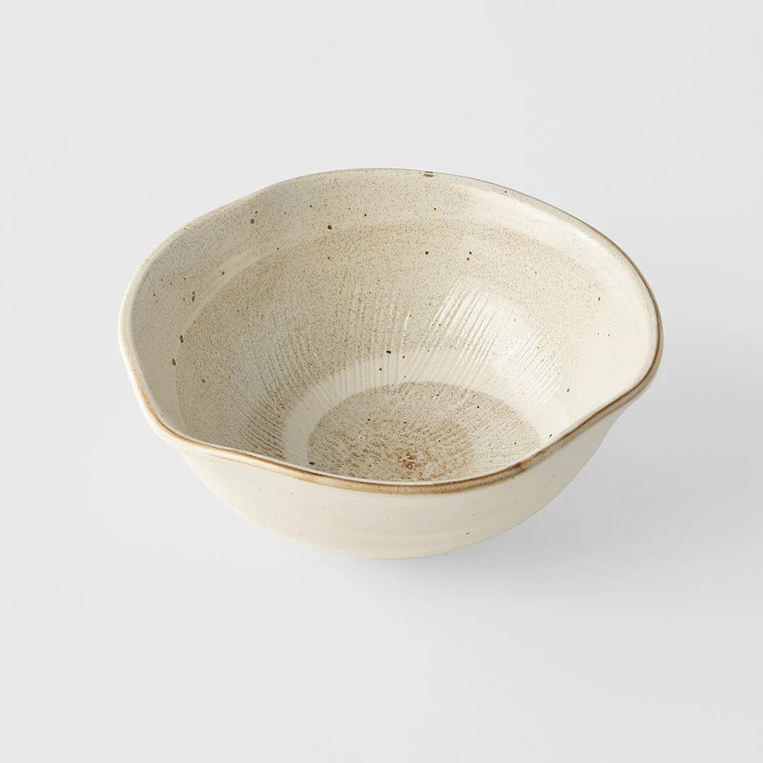 Spiral Sand organic bowl 18cm - Made In Japan