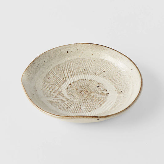Spiral Sand Organic Plate 13cm - Made in Japan
