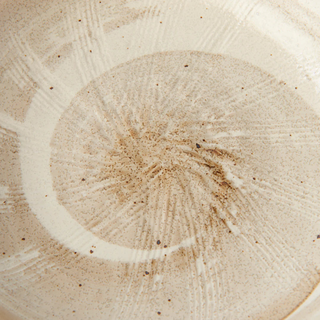 Spiral Sand Organic Plate 17cm - Made in Japan