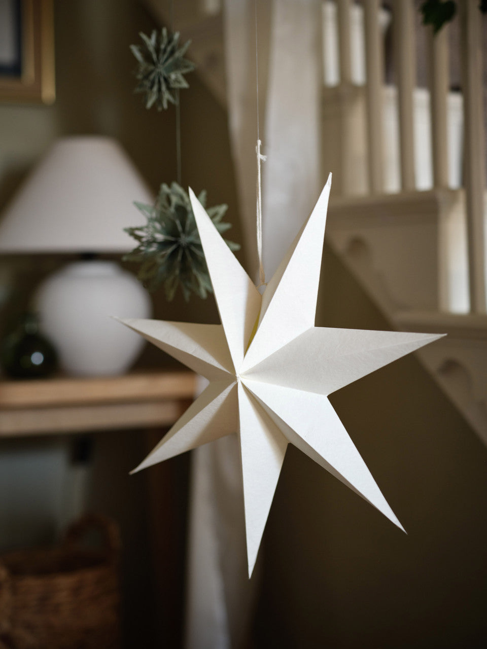 Festive Star - Made from up-cycled cotton paper