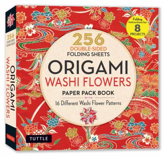 Origami Washi Flowers Paper Pack Book : 256 Double-Sided Folding Sheets