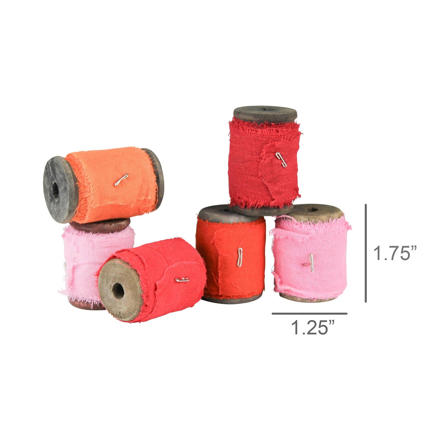 Sari Ribbon on Spool - Red/Orange (One Spool)