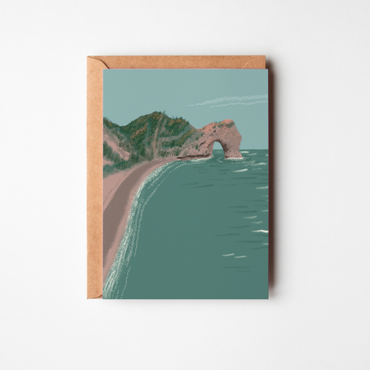 Durdle Door Greetings Card Greetings Card by Rachel Akerman