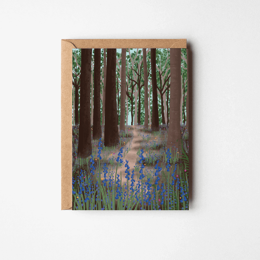Bluebell Woods at Lady's Walk Greetings Card by Rachel Akerman