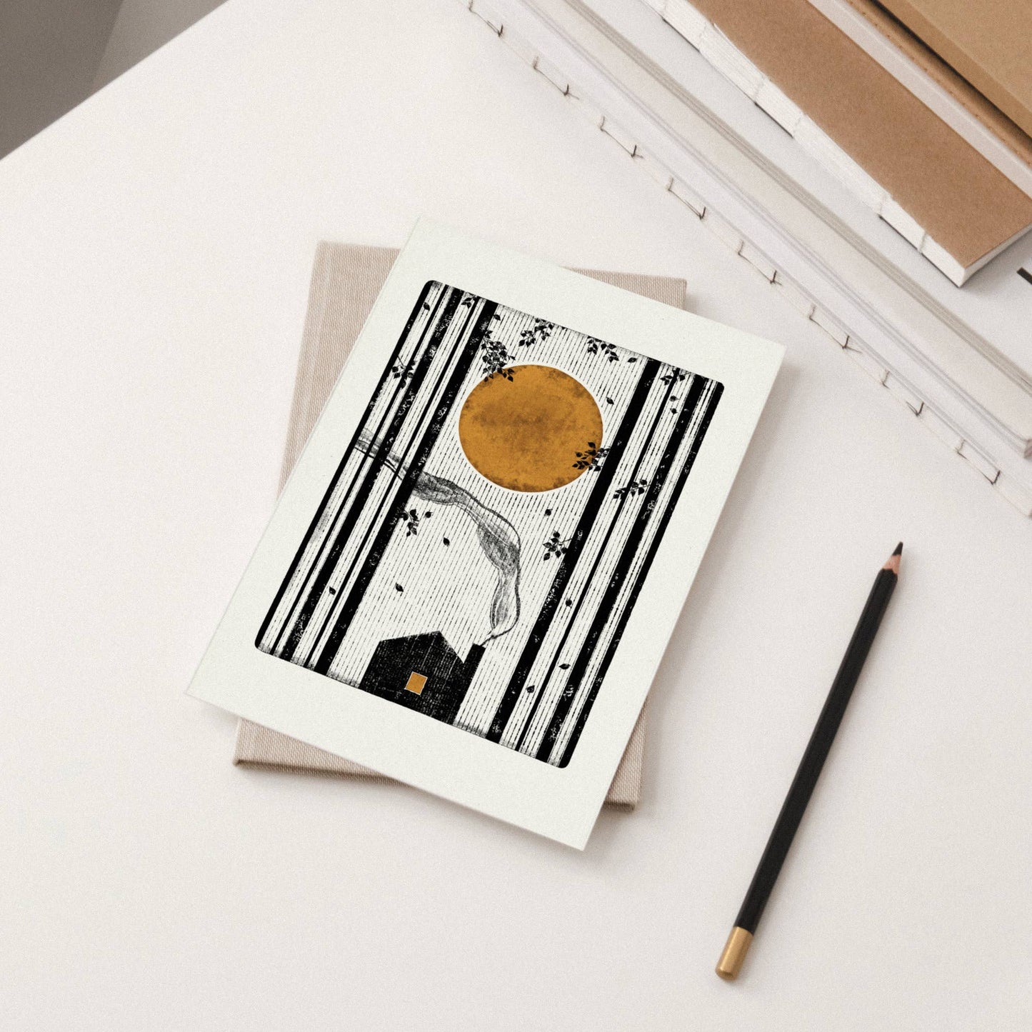 Smoky Cabin Individual Card (A6) by Luke Holcombe