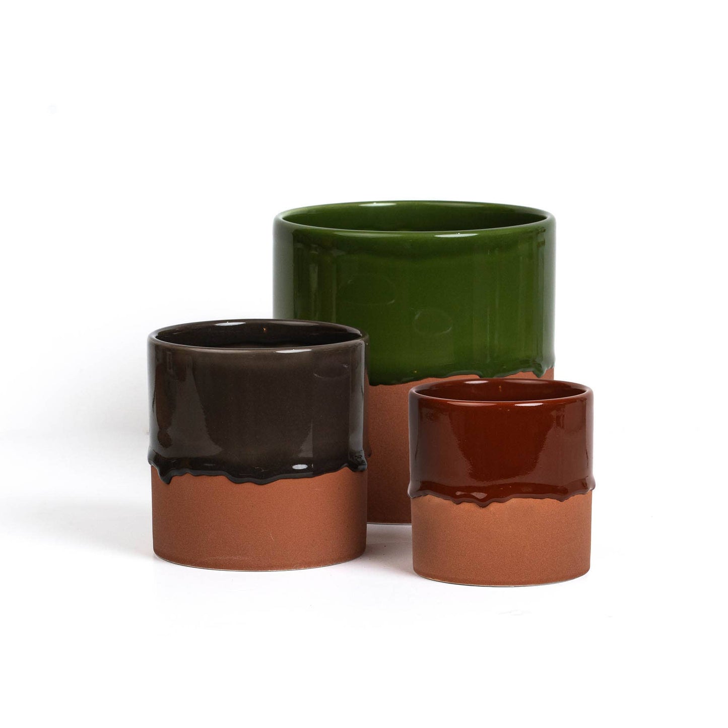 Drip Ceramic Planter Large - Rich Green T by YOD&CO